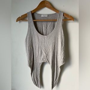 Babaton cropped knot front tank